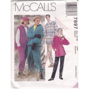 UNCUT Vintage Sewing PATTERN McCalls 7897, Misses and Mens 1995 Unisex Jacket